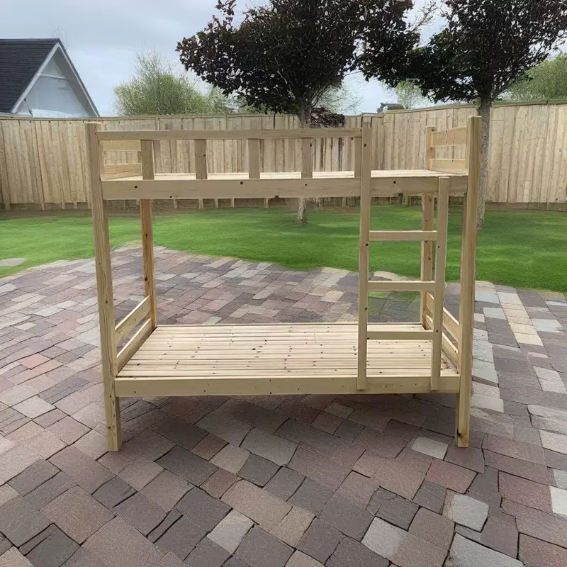 实木学生多功能高低双层床子母床儿童宿舍职工松木床橡胶木组合床