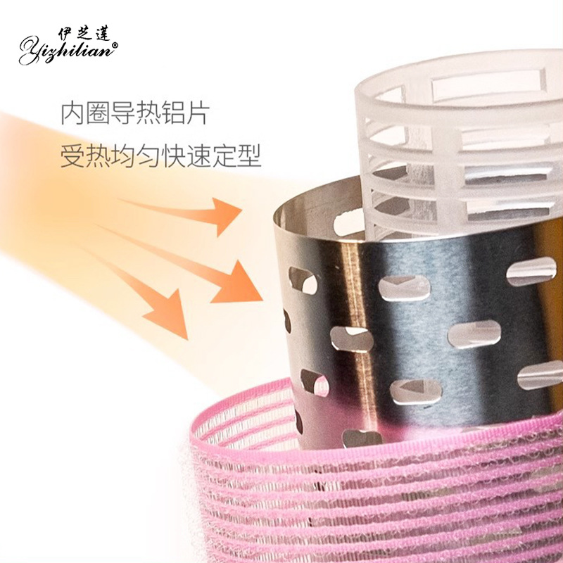 50 × 120 con rizador de flequillo de hoja de aluminio, rizador de cabello esponjoso autoadhesivo, rizador de cabello, techo alto, rollo hueco