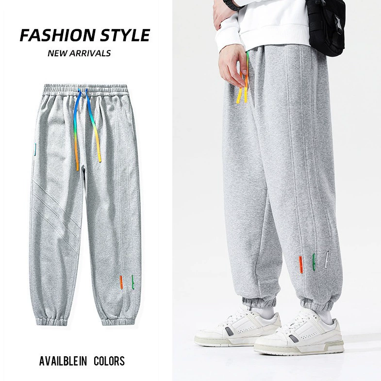 JYF-G63 мужские осенние модные брендовые свободные универсальные широкие Мужские Спортивные Повседневные Спортивные штаны больших размеров