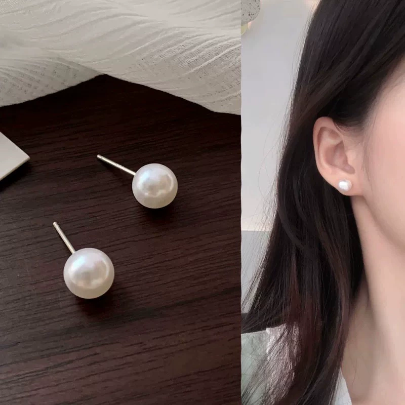Серебряная игла, минималистичные серьги из жемчуга, образец серебро 925