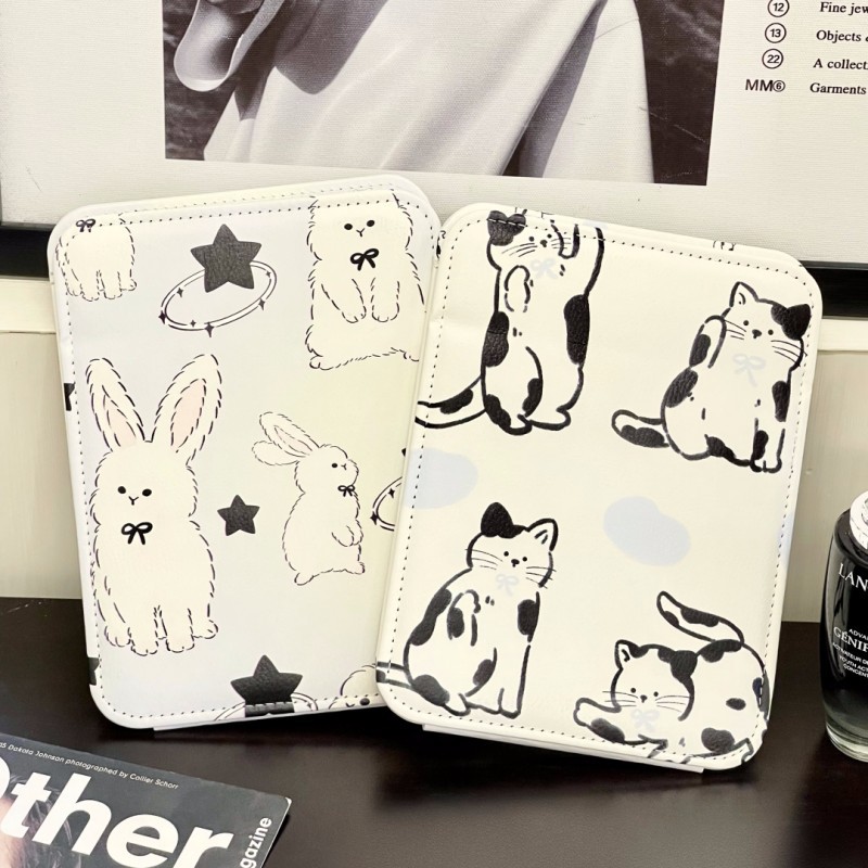 Diseño original conejo plegable maquillaje espejo estudiante dormitorio mujer vestidor espejo escritorio portátil hogar