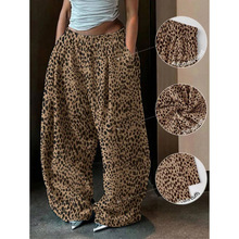 O 27590 High-waist leopard print wide-leg pants ������������
