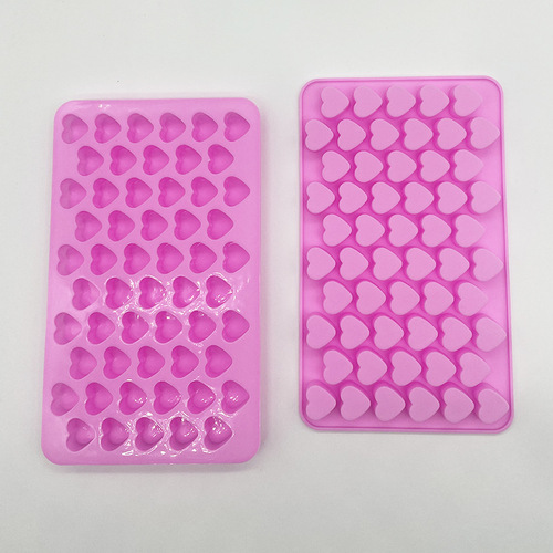 Mini 55 Heart Shaped Chocolate Silicone Mold DIY Love Silicone Non-stick Cake Mold Cake Accessory Decor