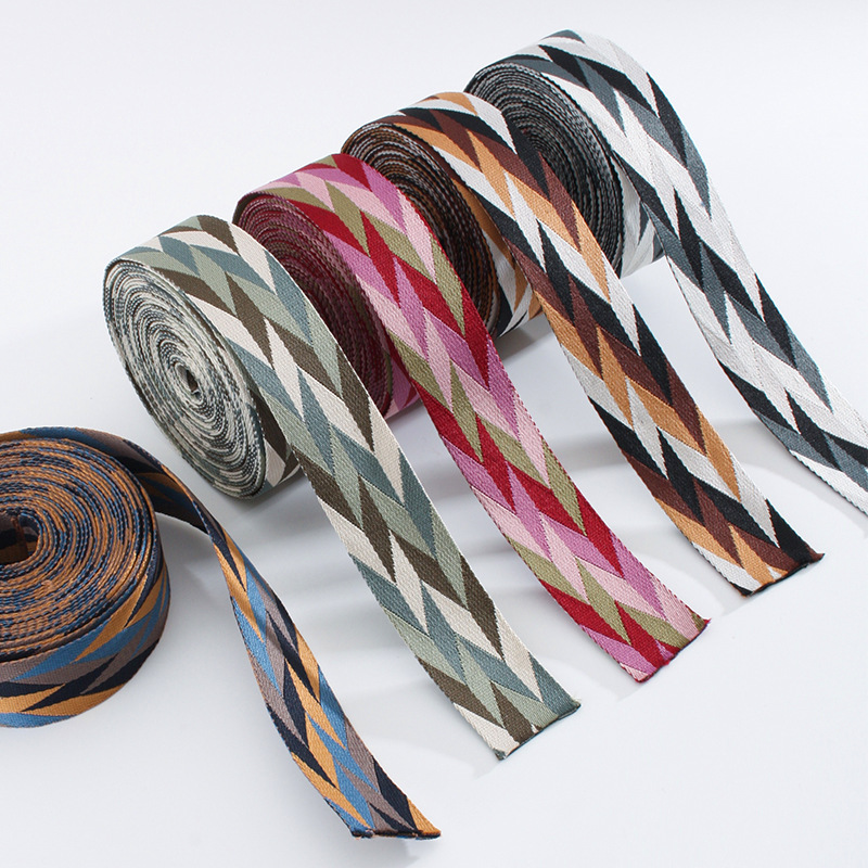 提花织带50mm 编织背带包带吉他肩带民族风 手工DIY皮革辅料