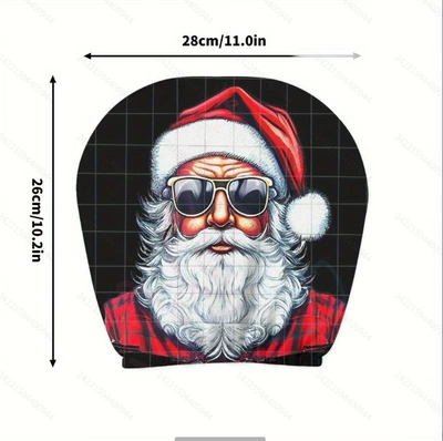 Universal seat cover — cover, TEMU can be labeled and - santa-claus-5-double-sided-printing-1-piece