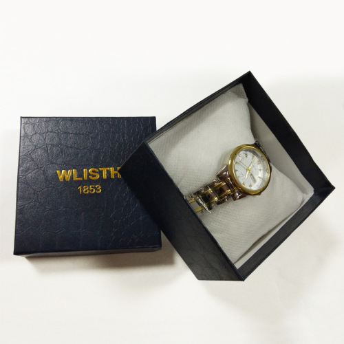 Wholesale exquisite watch packaging box, Tiandi cover watch gift box manufacturer wholesale, hot stamping LOGO