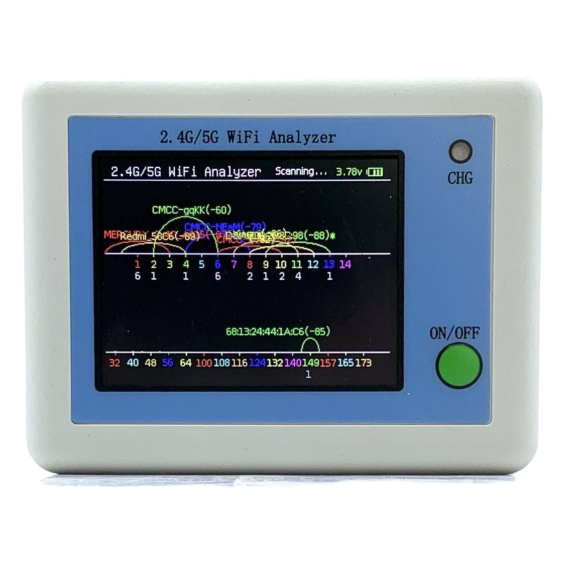 Сканер сигналов WIFI 2,4G/5G WIFI Анализатор использования сигнала Ассистент управления маршрутизатором