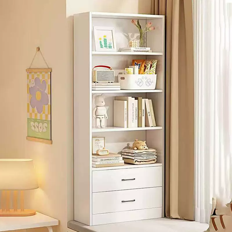 实木书架落地置物架儿童书柜家用客厅飘窗收纳柜子储物柜玩具柜子