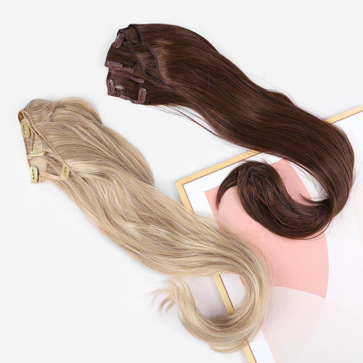 Peruca larga rizada europea y americana para mujeres Qi Liuhai ondulado fibra química cabello completo peluca