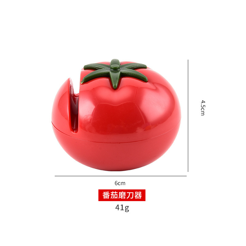 クリエイティブかわいいトマトイモミニナイフ研ぎ家庭用手動ポータブルトマトイモナイフ研ぎキッチンクイック砥石|undefined