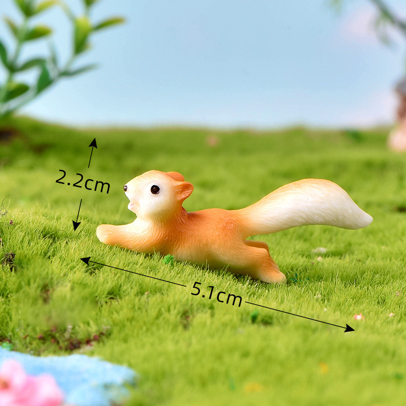 マイクロランドスケープ多肉植物かわいいリスナッツ松ぼっくりハウスカエデの葉ガーデニング造園 diy 装飾品小さな装飾品|undefined