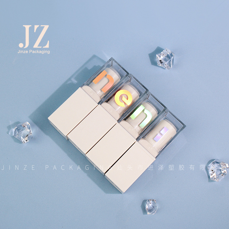 JINZE 方形口红管 盖子透明塑料管口红空管包材 12.1MM