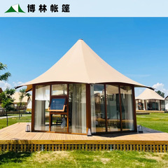 博林のハイエンドの軽豪華なシングル峰のホテルのテントの野の豪華な観光地区の民宿のテントの屋外の観光地区はテントの部屋を接待します。