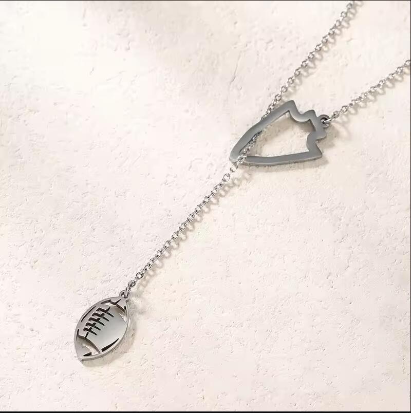 Halskette aus Edelstahl mit American-Football-Motiv, hohl, Sportmotiv, farbecht, Geschenk für Jungen_voghion.com