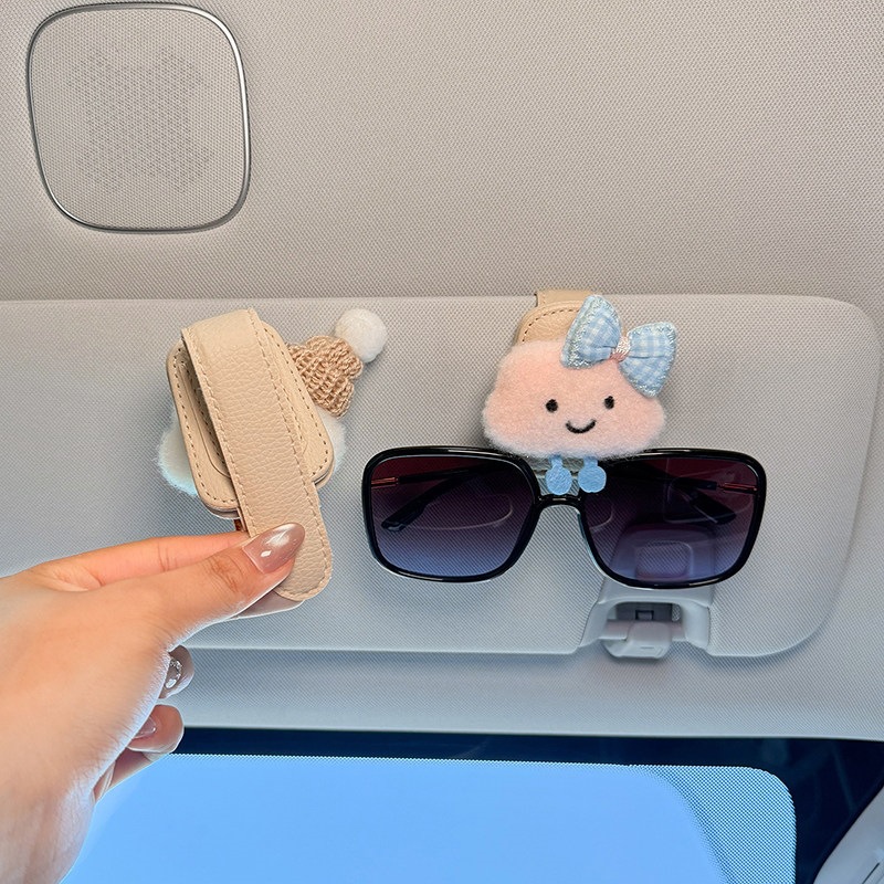 Car-Mounted Cloud-Shaped Glasses Clip for Car Sun Visor, Multifunctional Sunglasses Holder, 2026 Card and Ticket Clip