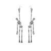 Metal trend skeleton suitable for men and women, universal pendant, earrings, retro accessory, European style, halloween