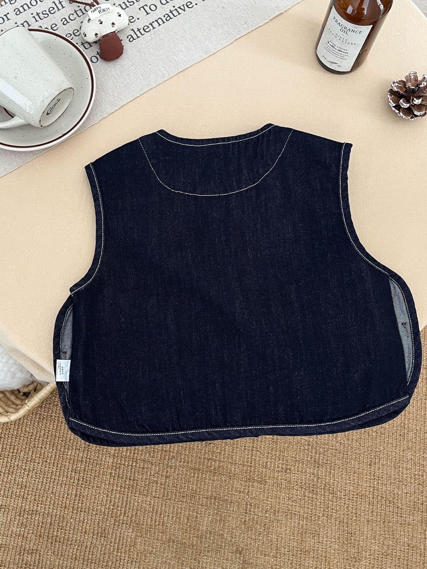 Chaleco vaquero para niños, conjunto de otoño, chaleco holgado y versátil, ropa exterior para bebés, chaleco informal para niños