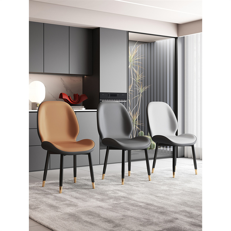 Silla de comedor hogar Luz lujo moderno silla simple subred silla roja larga sentada cómoda negociación silla Mahjong silla trasera mesa de comedor y silla