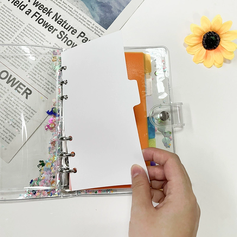 PP frosted divided into page.Pure white scrub is divided into page.