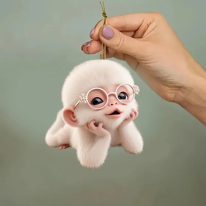 Acrílico plano dibujos animados boca boca boca boca Hou adorable creativo colgante de decoración de automóviles 2D mochila colgante de muñeca colgante de automóvil