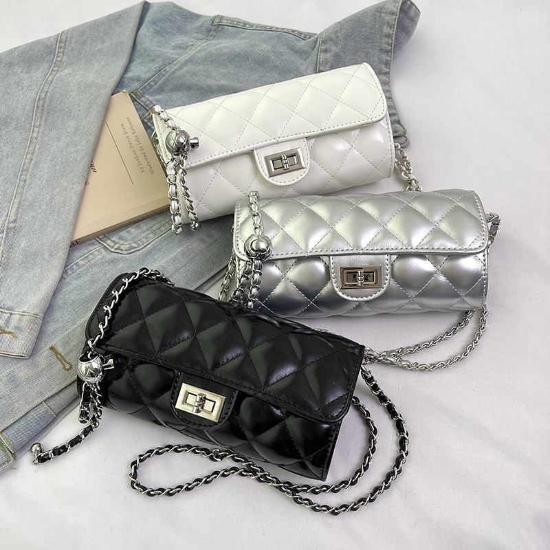 Chanel-Style Coin Purse Versatile Mini Square Bag with a High-End Feel, Black Shoulder Crossbody Quilted Chain Bag for Women Chanel-Style Coin Purse Versatile Mini Square Bag with a High-End Feel, Black Shoulder Crossbody Quilted Chain Bag for Women