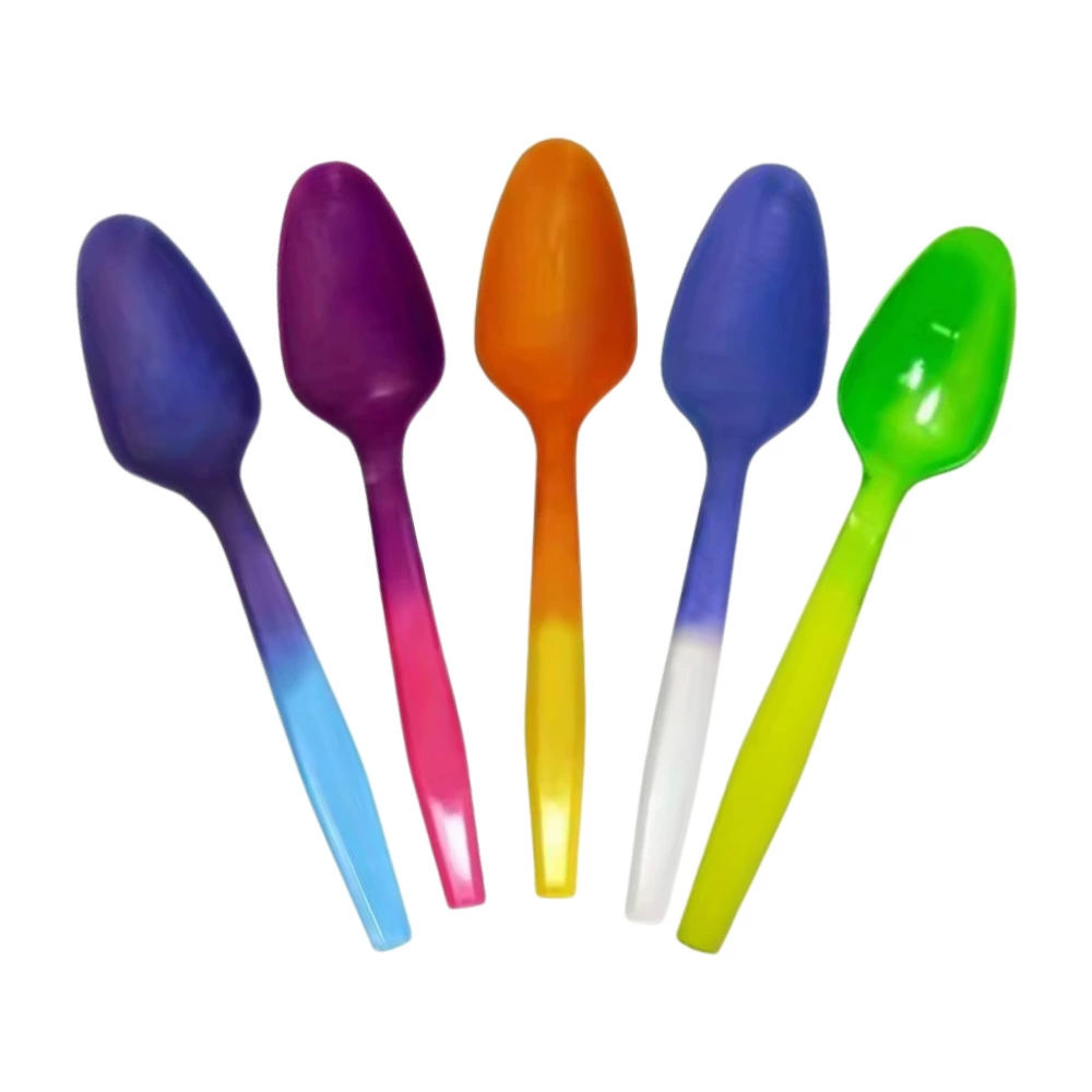 Набор ложек, меняющих цвет, для экспорта, термочувствительная ложка для мороженого, ложка, меняющая цвет для холодной воды, ложка из низкотемпературного полипропилена, меняющая цвет
