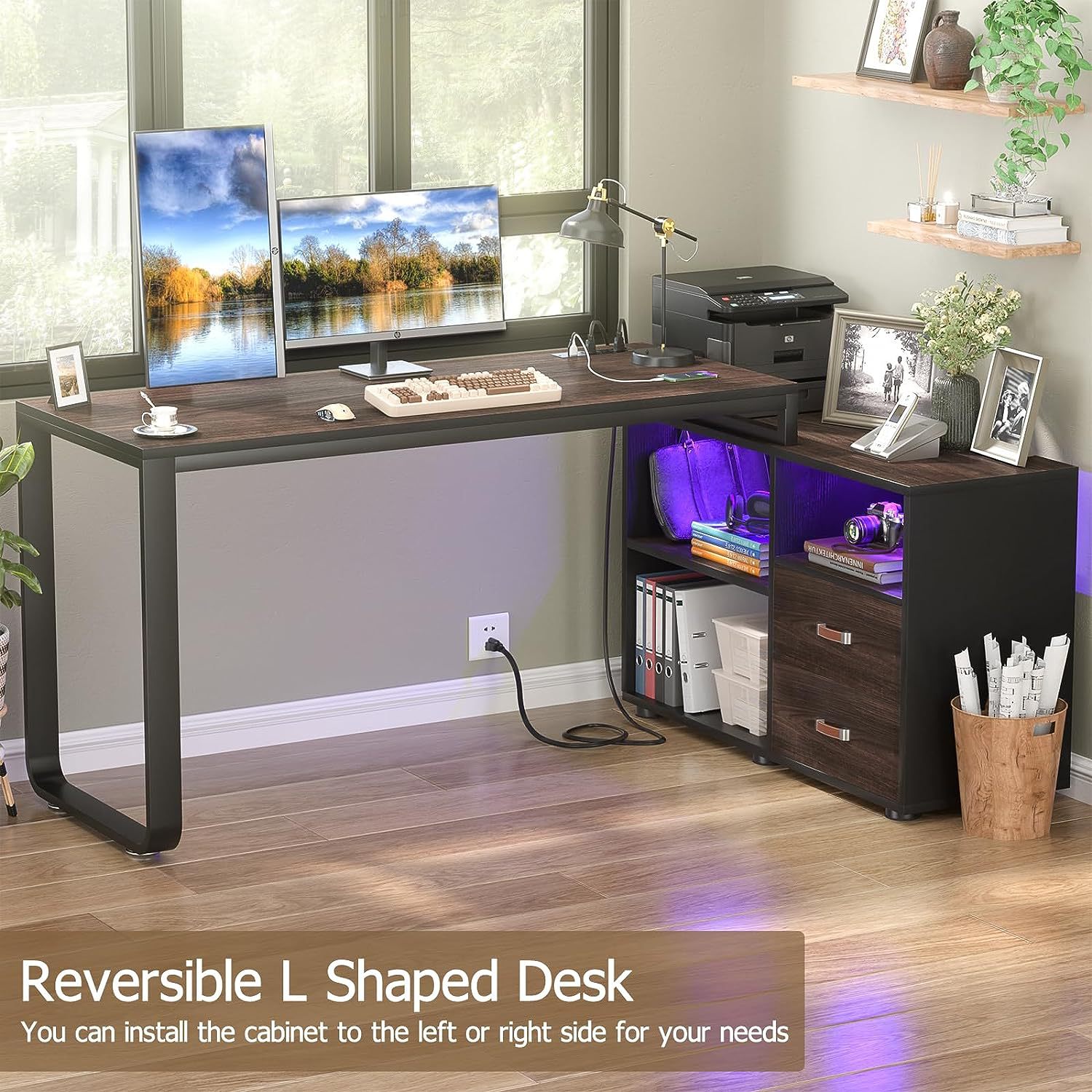 Modern and minimalistic power supply for documents for desktop