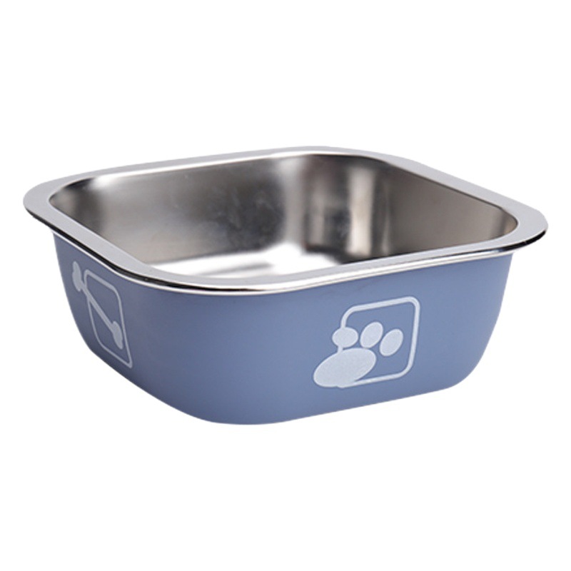 Perro Tazón de acero inoxidable gato tazón antidetonante perro antideslizante Tazón de arroz gato beber tazón para mascotas gran capacidad alimentador de mascotas