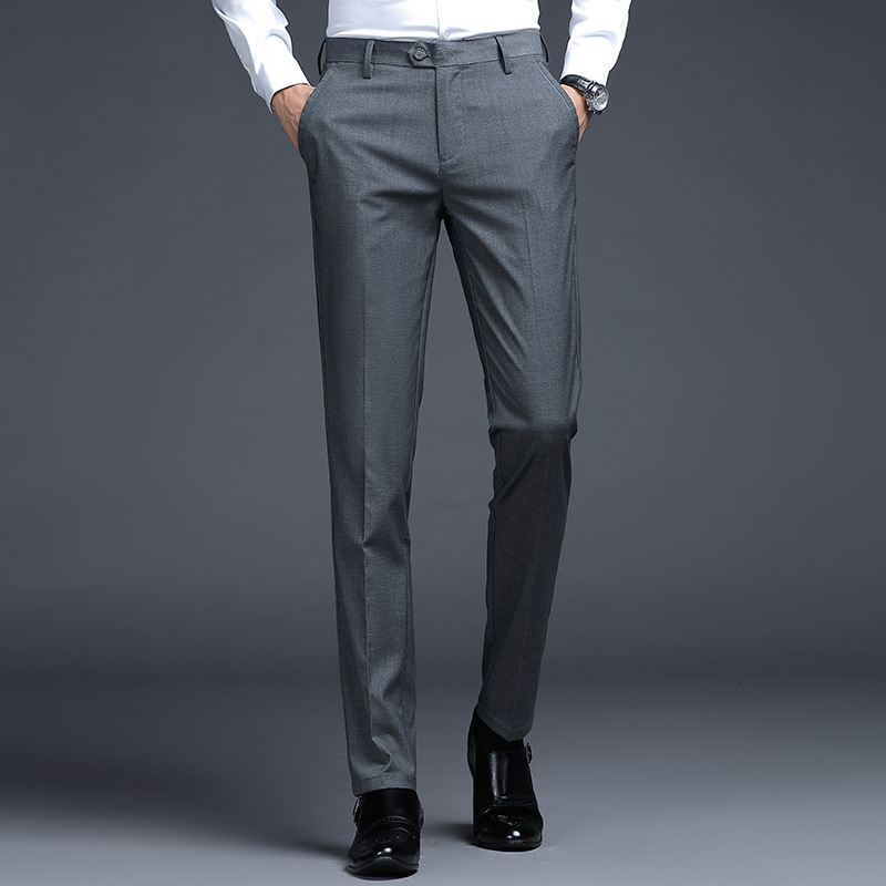 2026 Spring/Summer Men's High-End Dress Pants New Style for Middle-Aged Men, Non-Iron Business Formal Trousers, Loose Mid-Waist Straight Pants