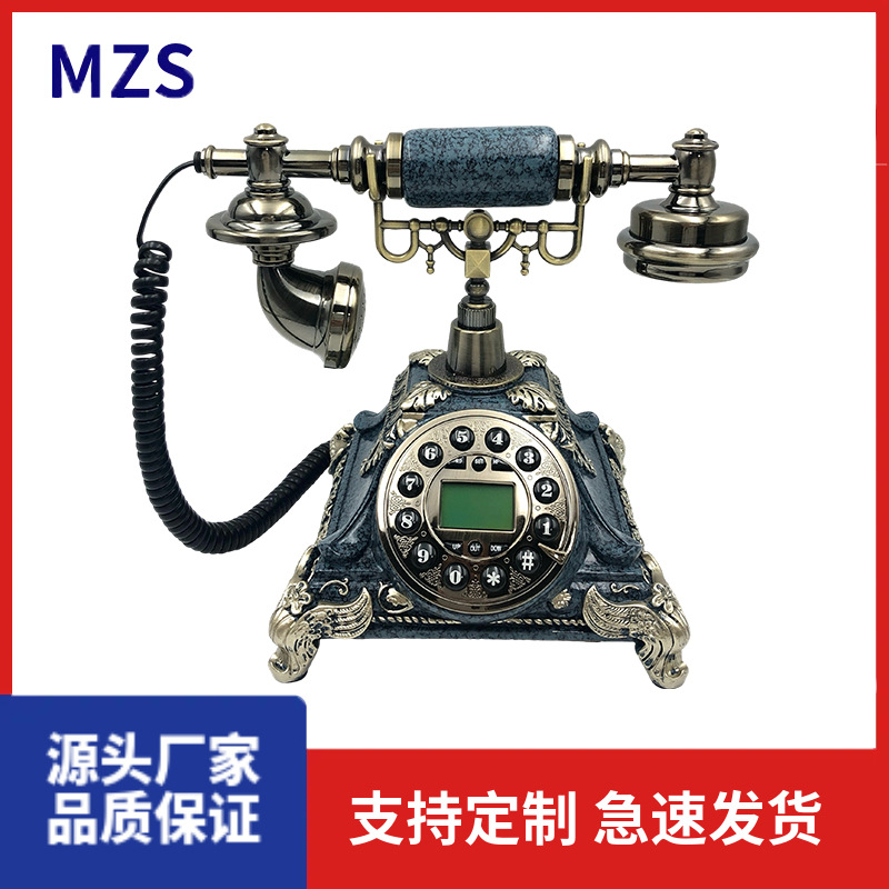 办公酒店家用高端古典按键座机景泰蓝复古电话机厂家直销批发跨境