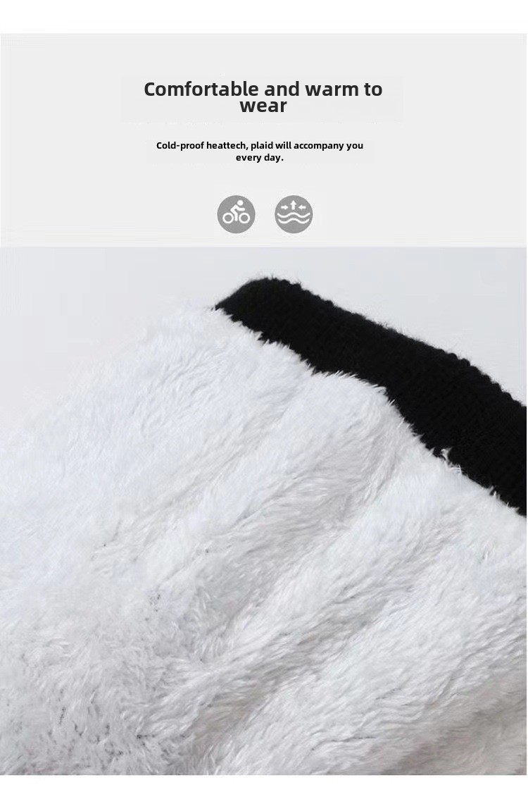 Wintermütze aus Wolle mit Fleecefutter, dicke, warme Strickmütze aus dem Nordosten, für Damen, großer Kopf, Ohrenschutz, Haarballmütze, weiße Ballmütze_voghion.com