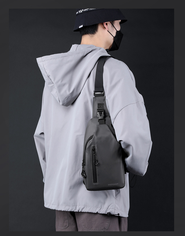 474g Weight Polyester Lining Material Zipper Closure Type Sling Strap Strap Type Crossbody Bag Bags Type Daily Occasion Nylon Material Women's Backpack Backpack Solid Color Pattern Summer Season Men'S Gender Basic Style Cylindrical Shape Men's Solid Color Nylon Zipper Crossbody Bag Women's Backpack