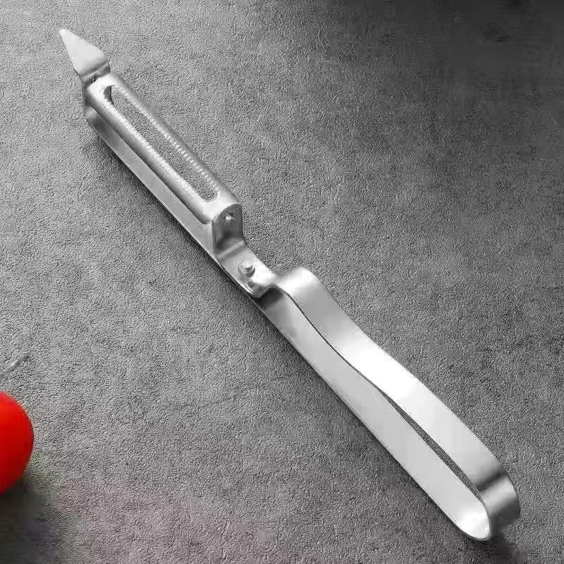 Cuchillo de acero inoxidable de tres piezas, aparatos de cocina multifuncional, raspador de alambre, fruta, melón, raspador de piel, artefacto mágico