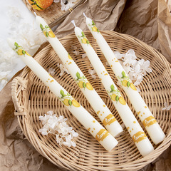 卸売り25cm無煙長竿果物プリントろうそく祝日結婚祝いロマンチックろうそく夕食家庭用装飾ろうそく