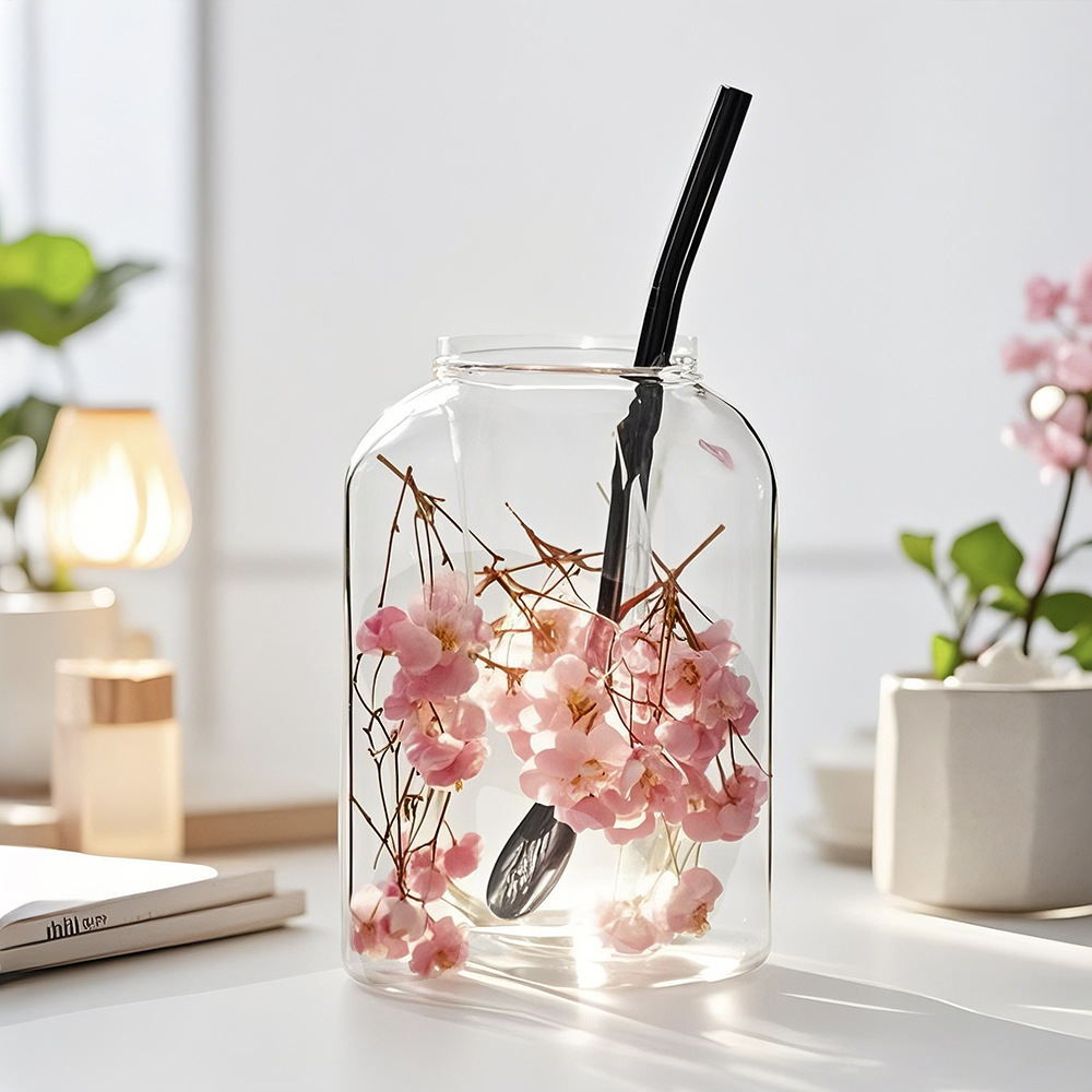 Matte cup taza de doble capa con alto contenido de borosilicato taza de flor eterna taza de té de yerba argentina taza de café de alto valor