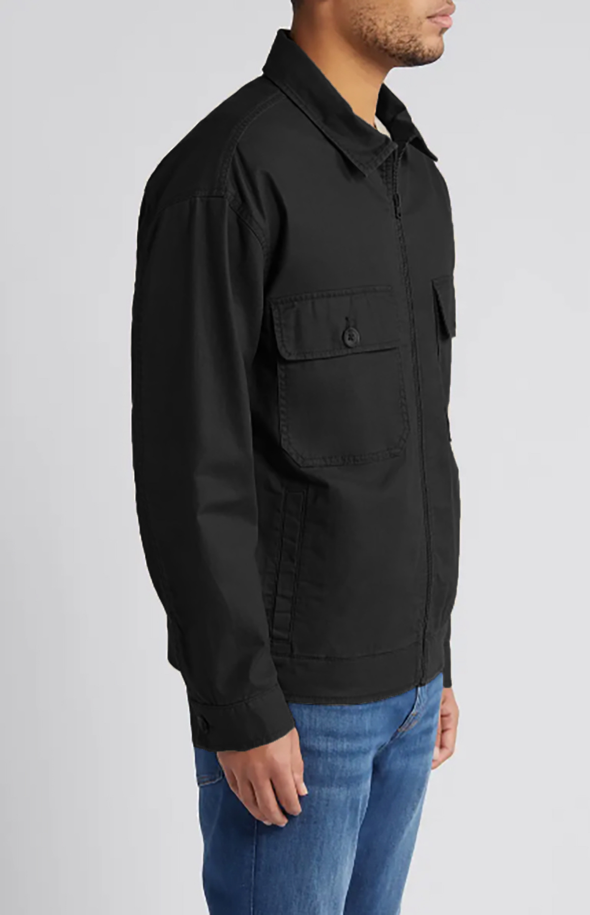 Minimalist Men's Jacket Solid Color Collar Lightweight Cardigan_voghion.com