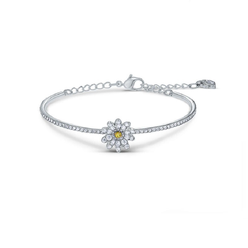 Shi Jia 1:1 pair of love magic daisy bracelet female Swarovski element crystal flower bracelet factory generation