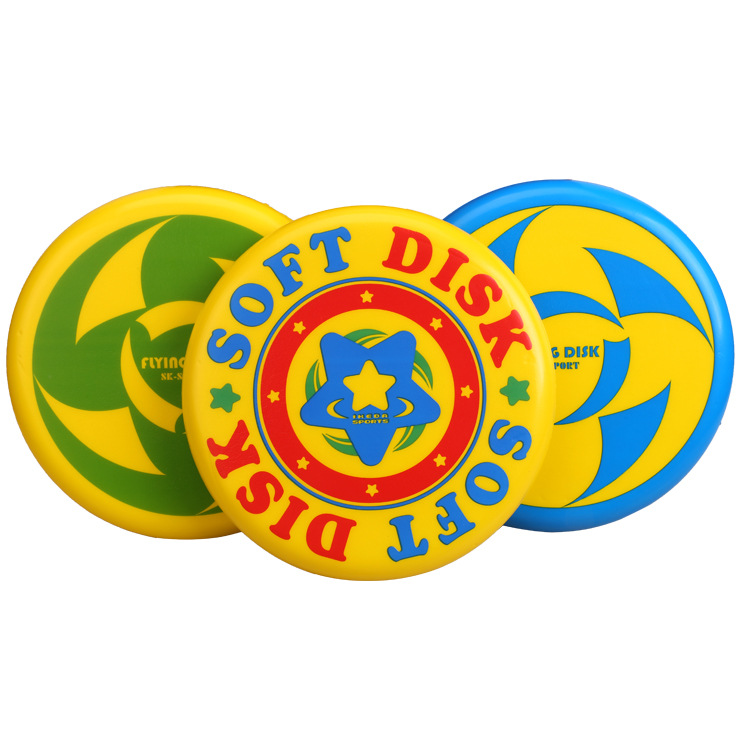 Мягкое мультяшное дорожное поролоновое фрисби из пены, принт, 20см, раннее развитие