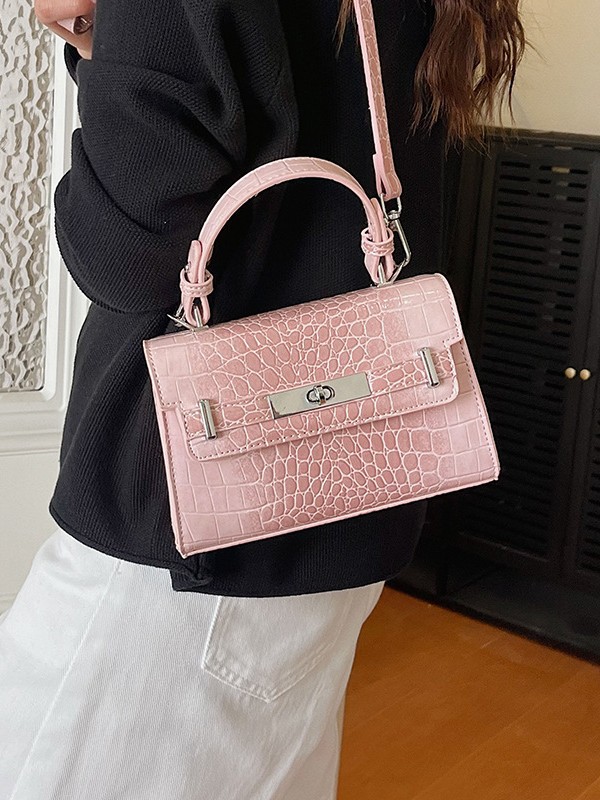 Cross-border 2026 primavera nuevo estilo coreano portátil cocodrilo Kylie bolso cuadrado sensación alta lujo ligero versátil mochila