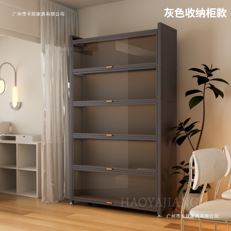 家用手办展示柜玻璃门铁皮柜谷子模型收纳柜落地多层痛柜娃柜储物|undefined