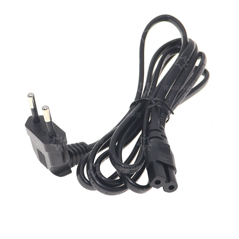 Small European Standard Curved Plug to D-Type Figure-Eight Tail Ac Power Supply Home Appliance Server Extension Conversion Cable European Standard 1.8m Small European Standard Curved Plug to D-Type Figure-Eight Tail Ac Power Supply Home Appliance Server Extension Conversion Cable European Standard 1.8m
