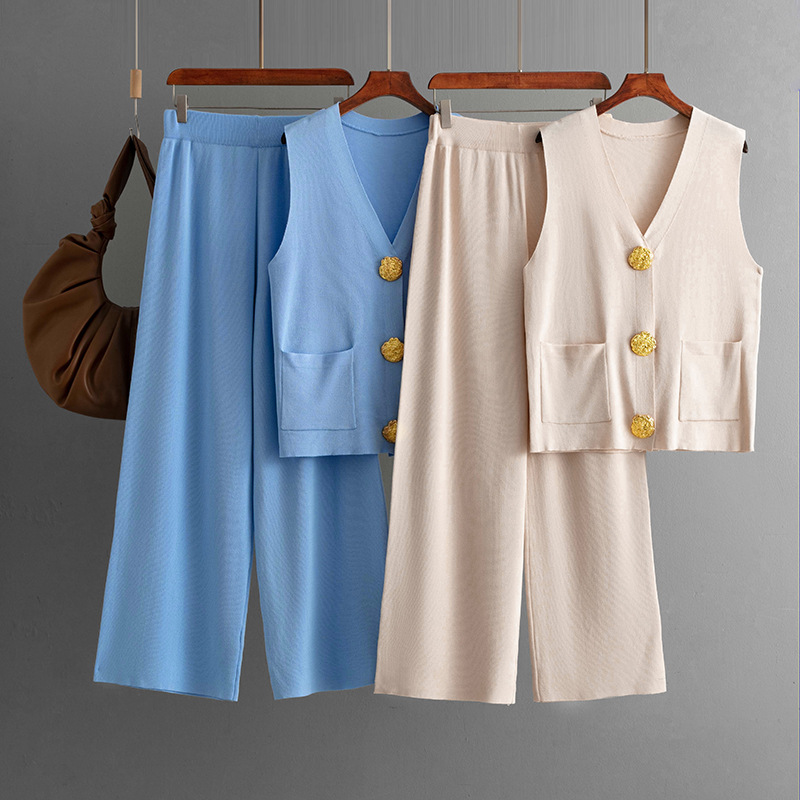 564g Weight Sleeveless Sleeve Length Viscose fiber Fabric Type Pant Co-ord Set Sets Type 2 Pieces Set Quantity Casual, Daily Occasion V Neck Neckline Slim Fit Type Solid Color Pattern Summer, Spring Season Women's Gender Simple Style, Classic Style Style Casual Daily Women's Simple Style Classic Style Solid Color Viscose Fiber Pant Co-ord Set Pants Sets 无