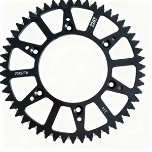 Zzht Off-Road Motosiklet 51t Alüminium Ərinti Zəncir Dişlisi CNC51T/52T Qara