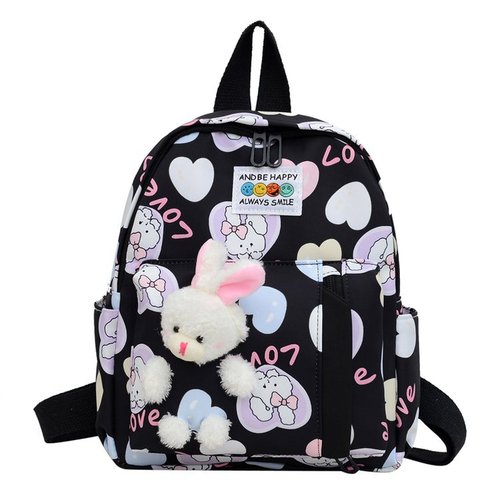 Cute Kindergarten Children's Schoolbag for 2-7 Year Old Boys and Girls, Lightweight Small Backpack with Cartoon Rabbit Design, Dual-Shoulder Bag