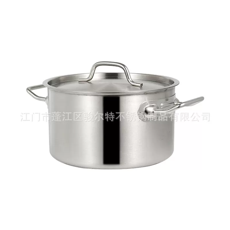 厂直销03款不锈钢复合底高身双耳汁锅家用锅汤锅电磁炉烹饪锅奶锅