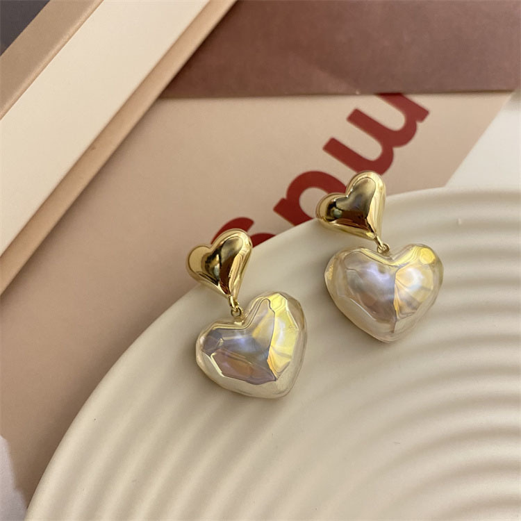 1 Pair Elegant Sweet Square Heart Shape Bow Knot Inlay Imitation Pearl Alloy Rhinestones Earrings display picture 4