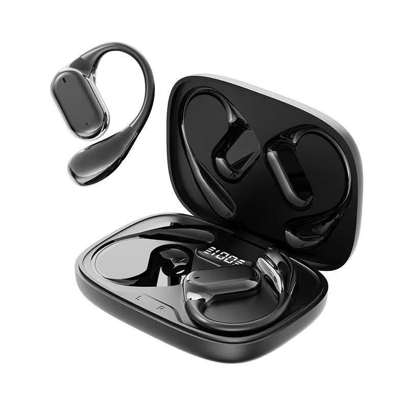 国境を越えた売れ筋 Q11 耳掛け式骨伝導ヘッドフォン OWS 電気メッキ外観 HD デジタル ディスプレイ超長バッテリー寿命オープンタイプ|undefined