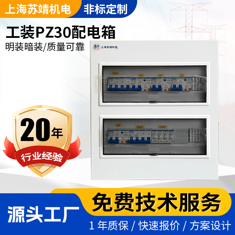 PZ30配电箱 家用入户挂墙暗装强电箱 商业工装220V照明电路控制箱