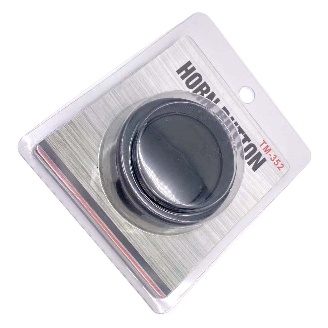 Cruzar la frontera Venta caliente cuerno botón volante de carreras sin logo botón universal epoxi cuerno cubierta cuerno