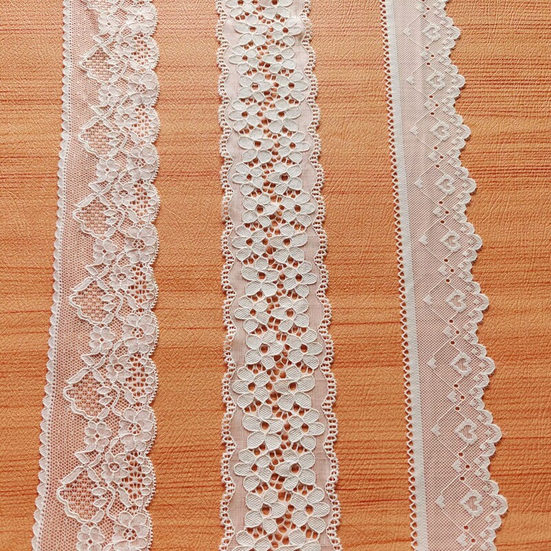 5-6cm Elastic Lace, Warp Knitted Nylon Lace, Intimates, Wedding Dress, Curtain Decoration Accessories, Ready Stock Wholesale